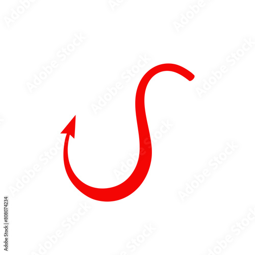 Red Devil Tail With Arrow 