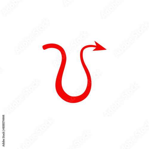 Red Devil Tail With Arrow 