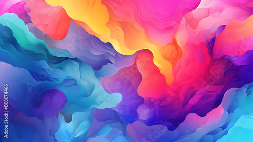 Design an abstract background with vibrant, pulsating colors. photo