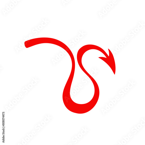 Red Devil Tail With Arrow 