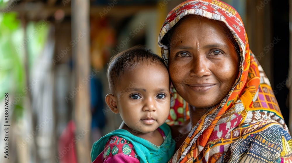 A Bangladeshi woman and her child A Bangladeshi woman and her child