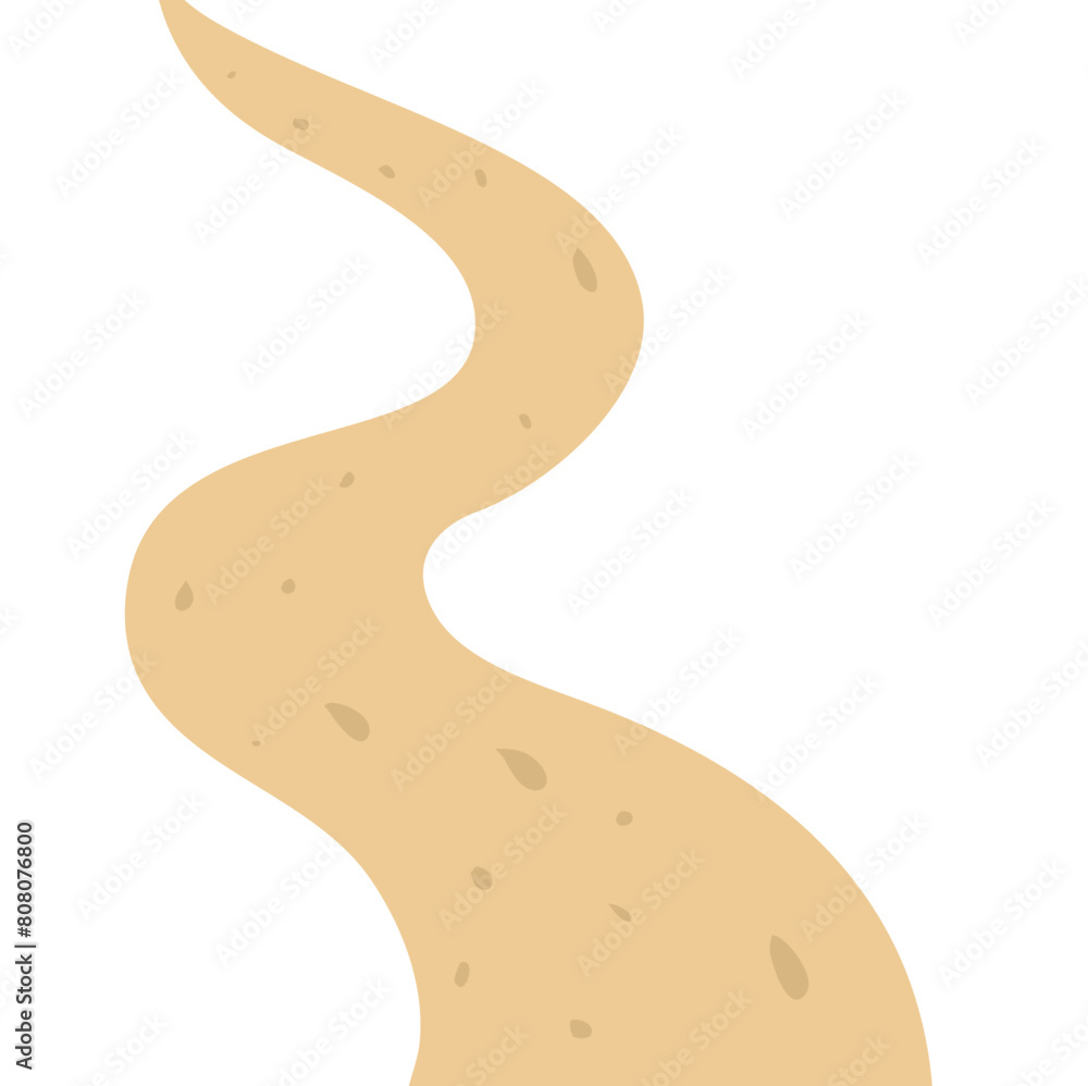 Winding Sand Road Illustration Winding Sand Road Illustration