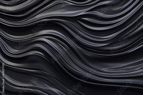 liquid silver, black, oil waves backgroung, Petroleum, fluid lines, liquid metal effect, with swirling patterns