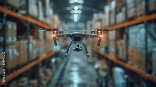 drone delivery services, robotic drones now deliver packages to customers, showcasing robotic automation in logistics and delivery industries photo