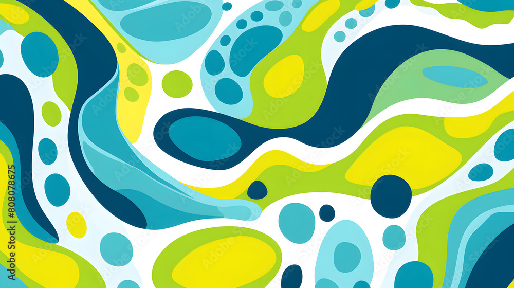 Naklejka premium yellow green blue and white funky texture design abstract geometric pattern graphics poster background