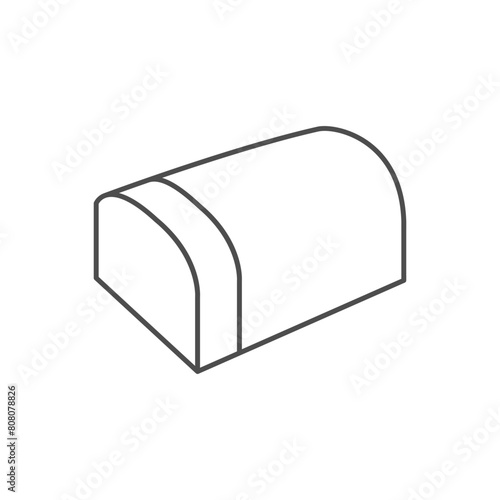 Cheese cutting line outline icon