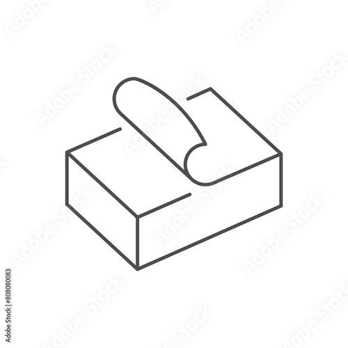 Butter piece line outline icon