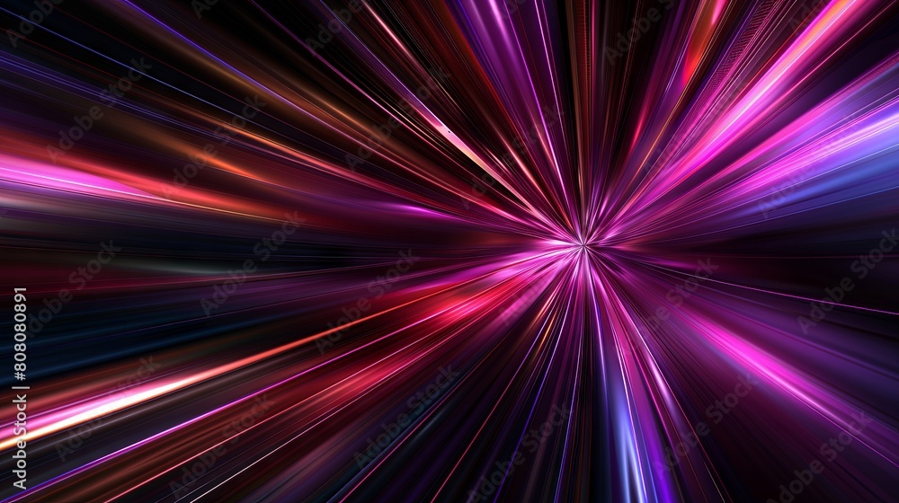A background of colorful light rays, radiating outwards from an inner center point on a black backdrop A background of colorful light rays, radiating outwards from an inner center point on a black backdrop