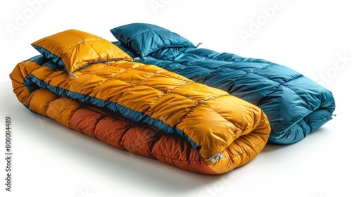 Sleeping Bags Isolated on a White Background