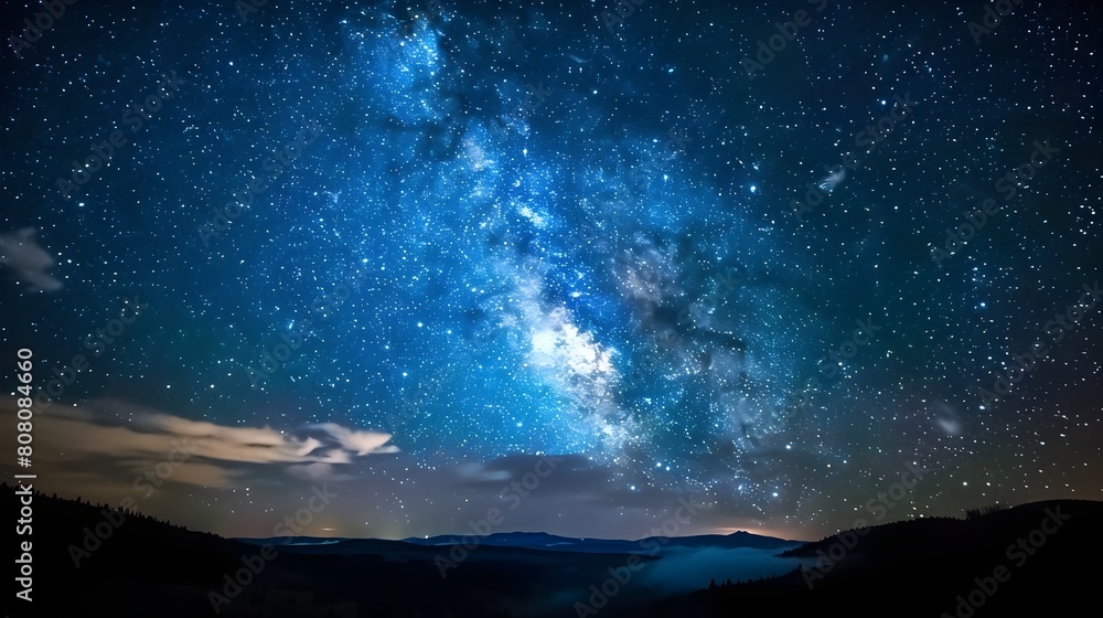 Breathtaking Milky Way Galaxy Reflected in a Serene Mountain Lake Under a Starry Night Sky Breathtaking Milky Way Galaxy Reflected in a Serene Mountain Lake Under a Starry Night Sky