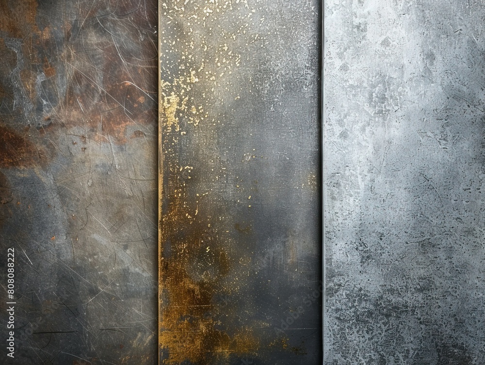 Textured harmony: A blend of brushed and matte metal textures, offering contrast and depth for sophisticated backgrounds Textured harmony: A blend of brushed and matte metal textures, offering contrast and depth for sophisticated backgrounds