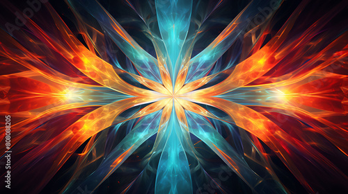 Generate an abstract background using a kaleidoscope effect.