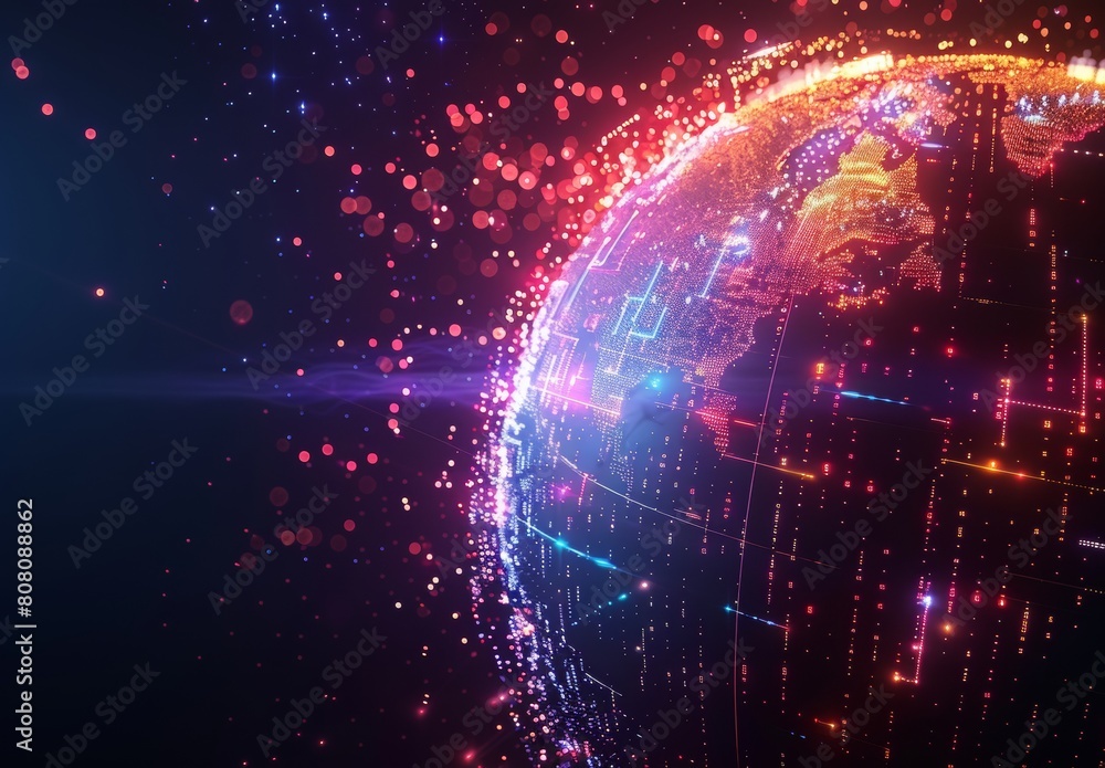 Abstract background of futuristic globe data network elements. Abstract background of futuristic globe data network elements.