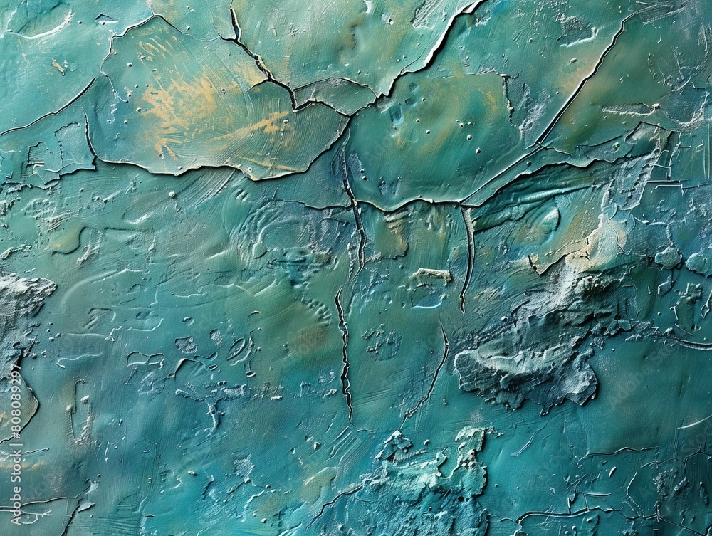 Φωτογραφία Vintage patina: An artistic close-up of metal with a greenish-blue patina, perfe