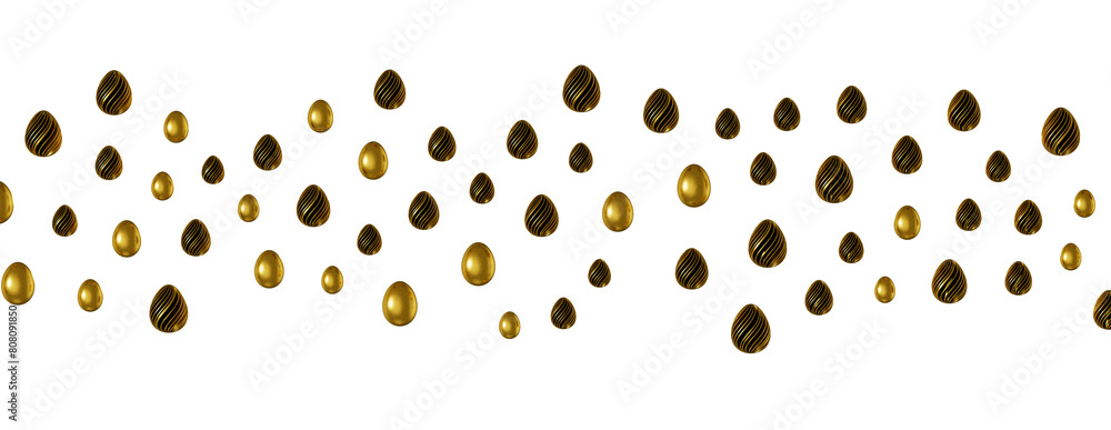 Pile of golden eggs. 3d render illustration. Pile of golden eggs. 3d render illustration.