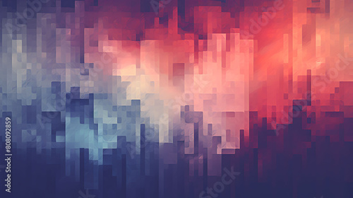Generate an abstract background with pixelated, digital art.