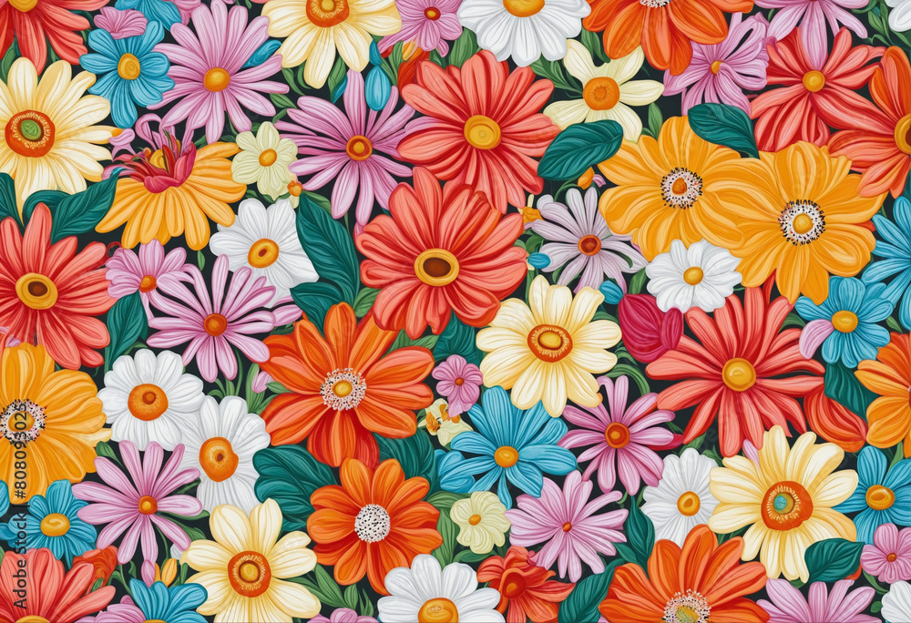  Vibrant Floral Wallpaper Generated by AI for a Stunning Celebration Decoration 