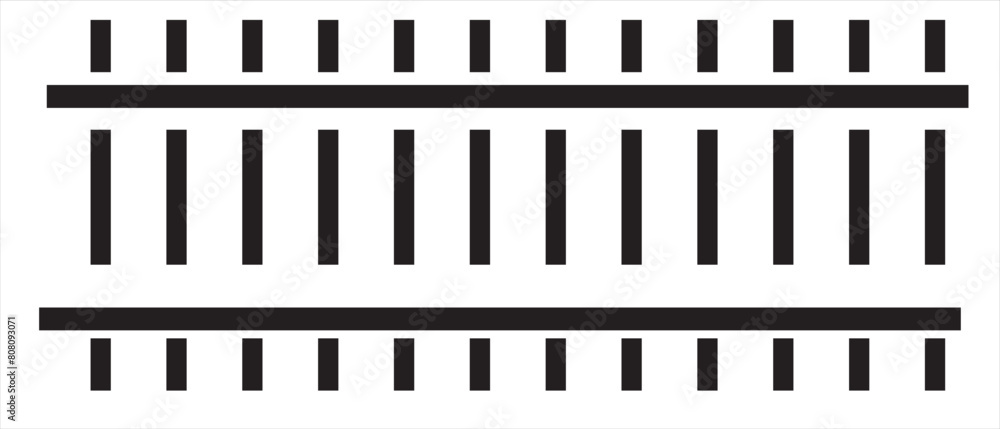Train track icon. Railway train track vector route. Thin line Railway icon. Railway silhouette Icon. vector Illustration. Train track icon. Railway train track vector route. Thin line Railway icon. Railway silhouette Icon. vector Illustration.
