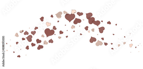 hearts on a transparent bac...