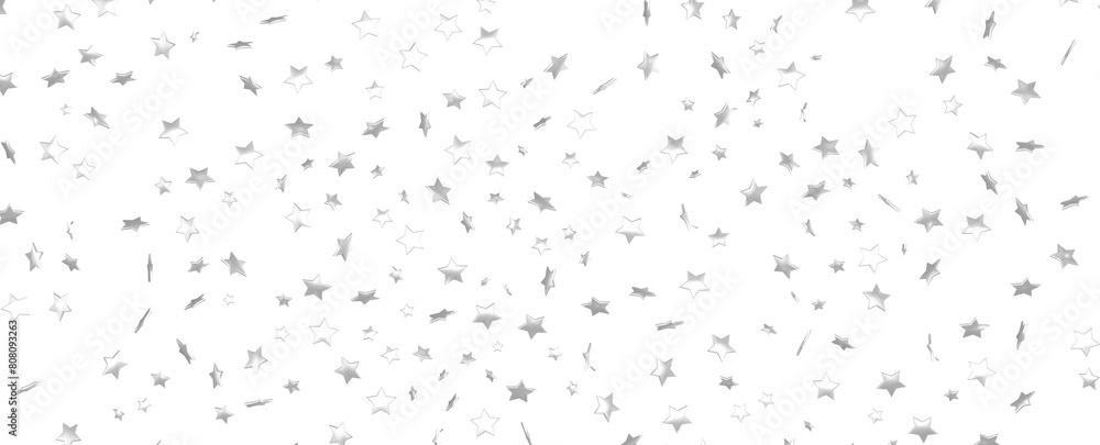 Silver star of confetti. Silver star of confetti.