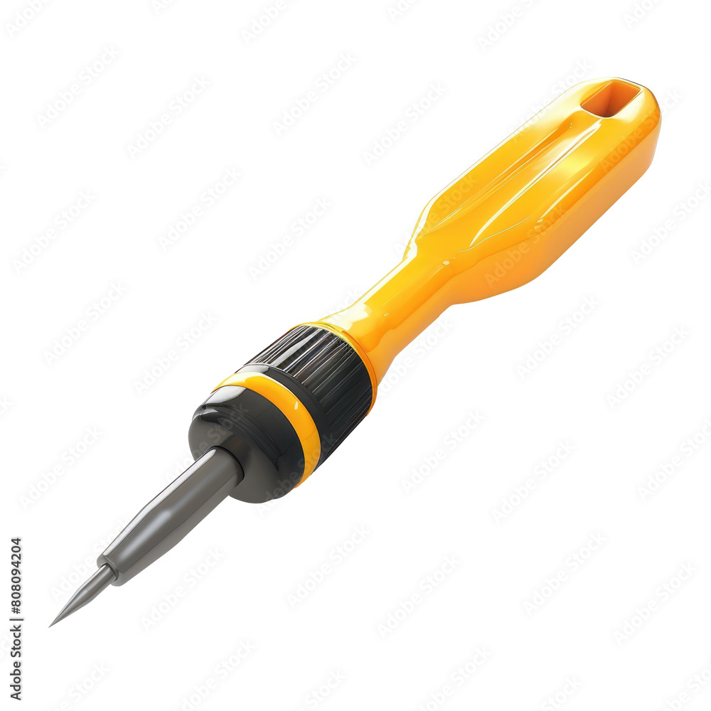 Icon Screwdriver 3d, plastic material, isolated on transparent background Icon Screwdriver 3d, plastic material, isolated on transparent background