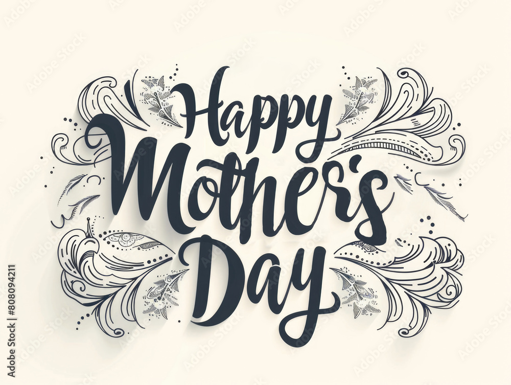 Fototapeta premium Orchid Oasis Create a Tranquil Atmosphere for Mothers Day with a Serene Floral Poster Featuring Enchanting Orchids on a Peaceful light Background Honoring Moms