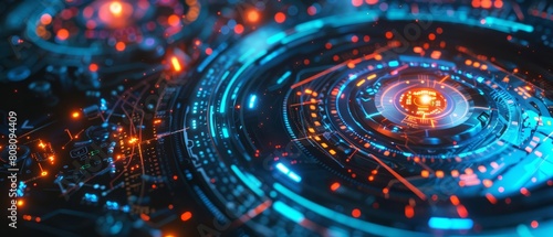 Futuristic strange style of technology, interfaces that project 3D emotions, rendered in HUD styles, Closeup cinematic Sharpen