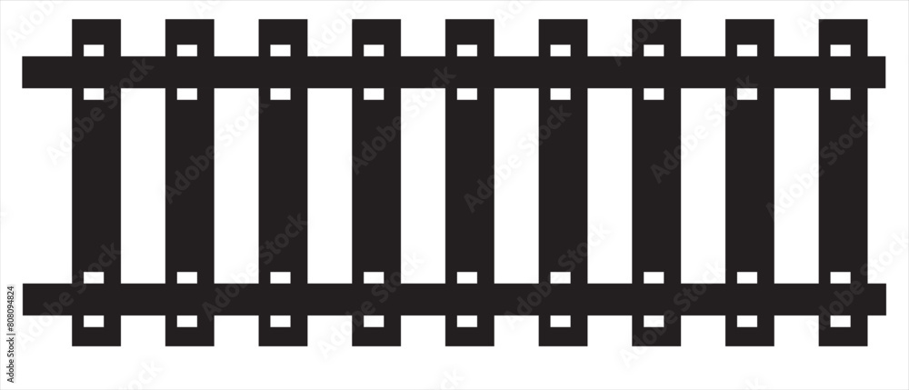 Train track icon. Railway silhouette Icon Railway train track vector route. Thin line Railway icon. vector Illustration. Train track icon. Railway silhouette Icon Railway train track vector route. Thin line Railway icon. vector Illustration.