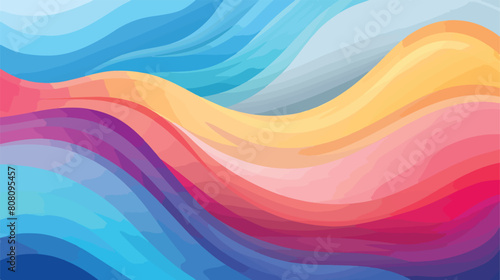 Abstract colorful rainbow curve background design.