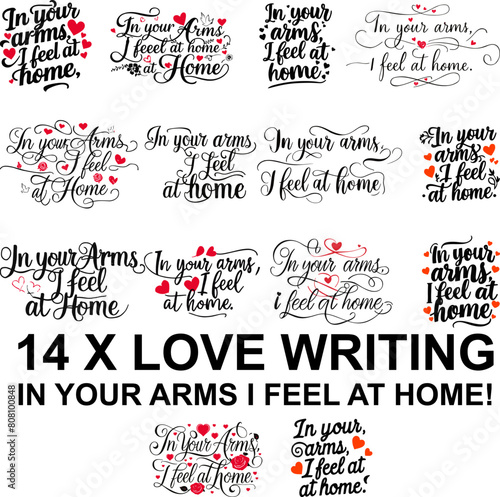 text love quotes different handwritten fonts vector graphics 