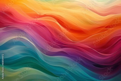 Abstract waves in vibrant colors transitioning smoothly  ideal for designs that require a sense of flow