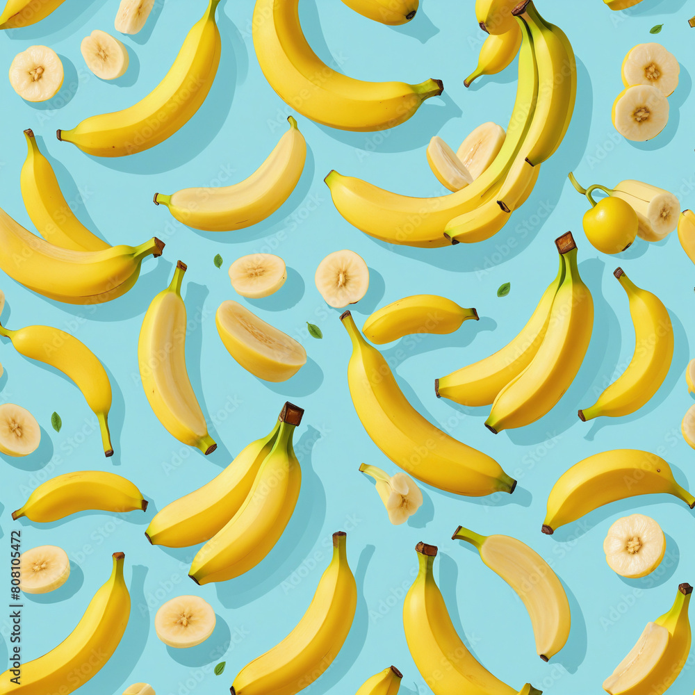 Bananas isolated on transparent background, PNG