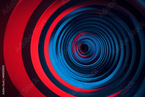 Mesmerizing Red and Blue Spiral Abstract