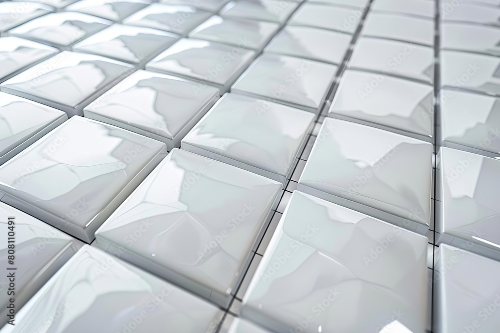 Threedimensional white tiles background, great for architectural or structured design concepts Threedimensional white tiles background, great for architectural or structured design concepts