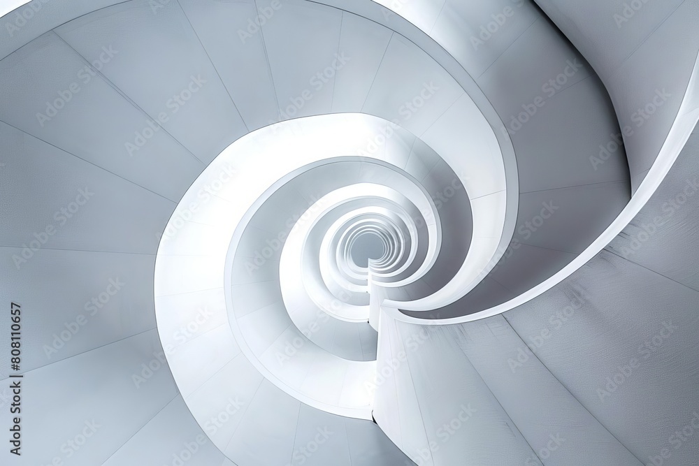 Fototapeta premium Modern white spiral structure