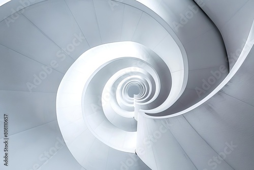 Modern white spiral structure