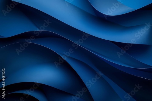 Minimalistic blue curves on a deep blue background  perfect for a sleek design