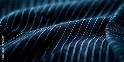 texture of a dark pinstripe suit fabric, conveying a sense of sophistication and traditional fatherly attire.