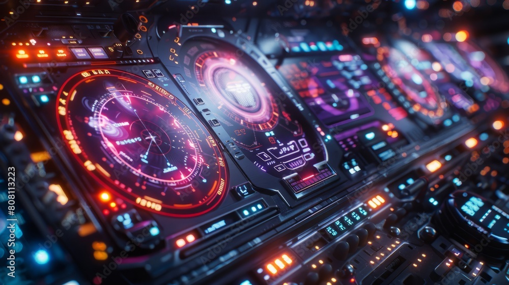 Futuristic Control Panel Interface Futuristic Control Panel Interface