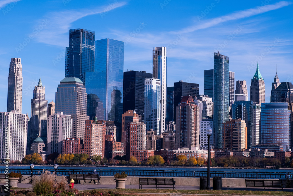 Obraz premium New York City waterfront and skyline, New York, USA