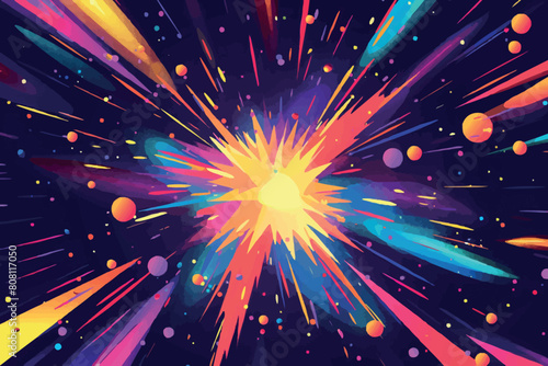Boom and explosion effect comic vector