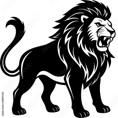 Angry lion vector illustration. © MohammadMonirul