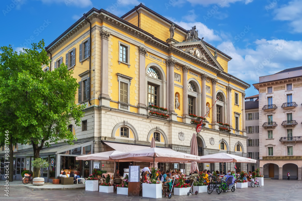 Obraz premium Lugano Town Hall, Switzerland