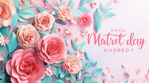 Happy Mother's Day typography on Gradient backgrounds. © TrendyImages