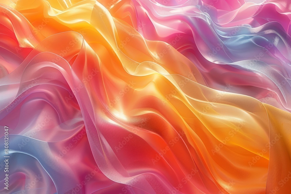 Vibrant Silk Waves