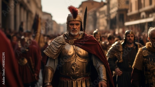 Roman Senate procession through Rome's streets