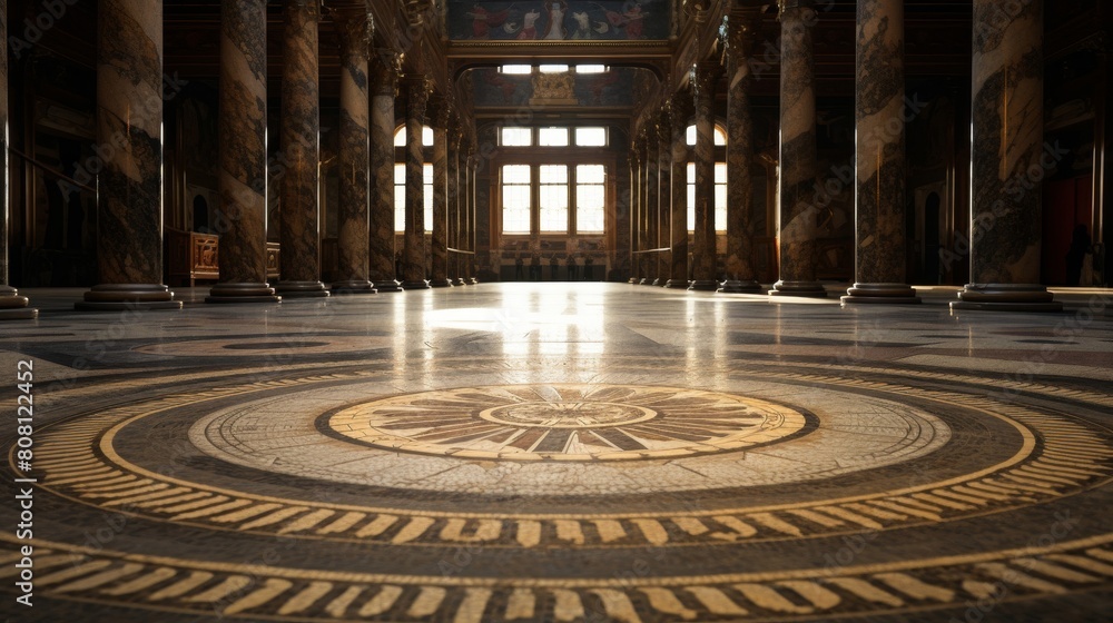Obraz premium Mosaic floor in the Roman Senate