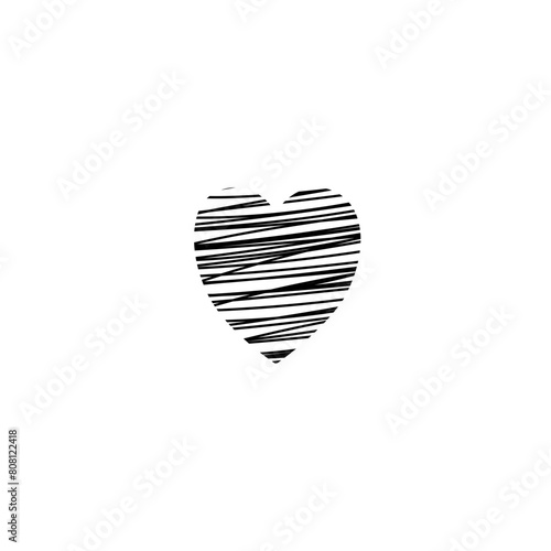 Abstract Scribble Heart