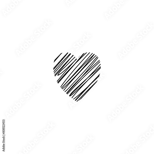 Abstract Scribble Heart