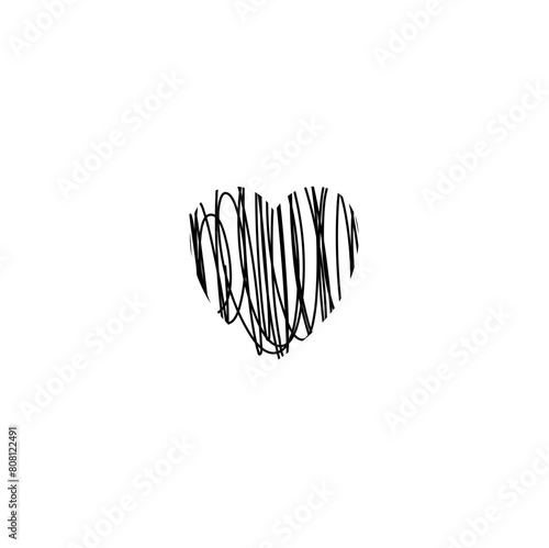 Abstract Scribble Heart